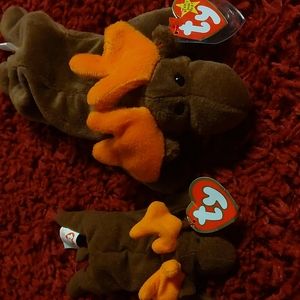 Chocolate Beanie Baby and Chocolate Teenie Beanie